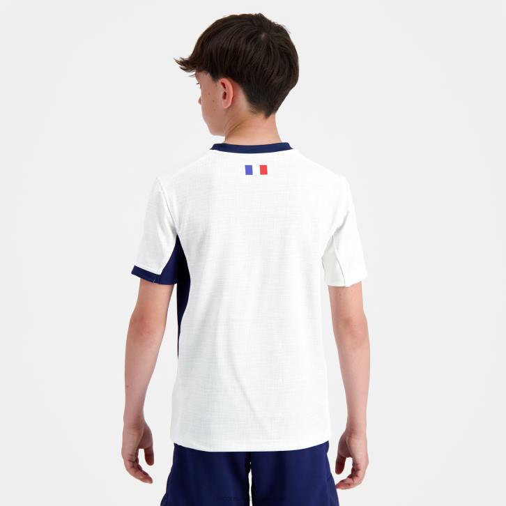 niños Le Coq Sportif réplica camiseta xv de france - copa del mundo de rugby 2023 blanco ropa RF4V695