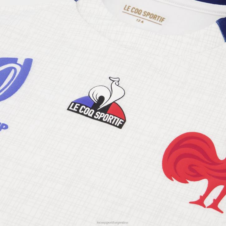 niños Le Coq Sportif réplica camiseta xv de france - copa del mundo de rugby 2023 blanco ropa RF4V695