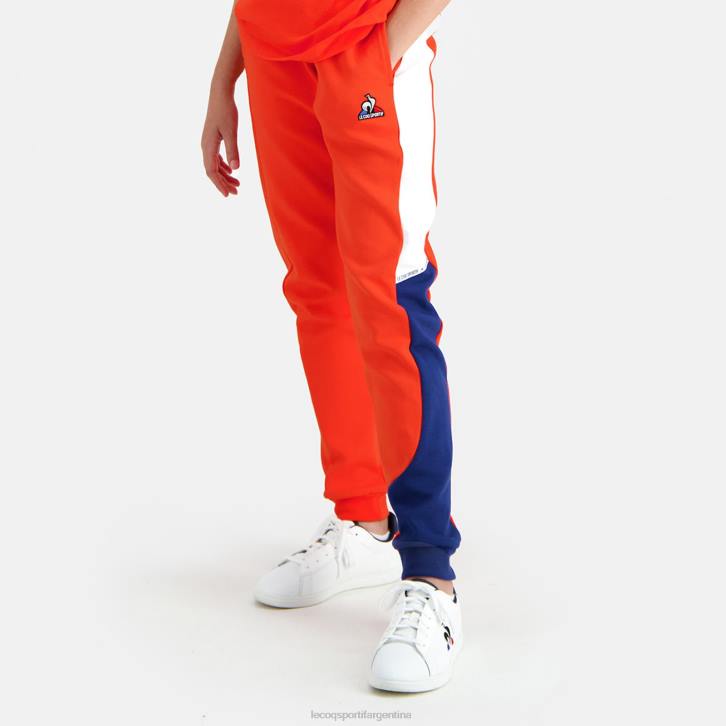 niños Le Coq Sportif pantalones naranja ropa RF4V642