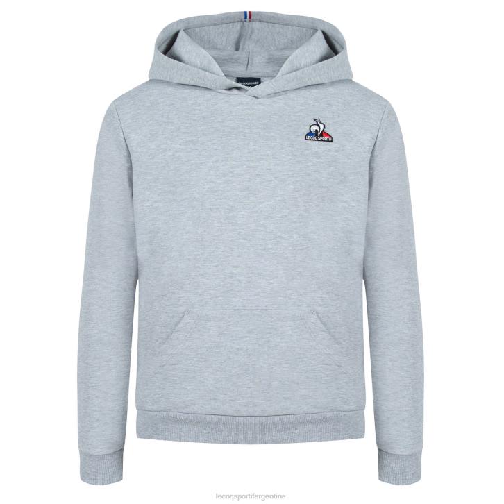 niños Le Coq Sportif sudadera con capucha gris ropa RF4V669