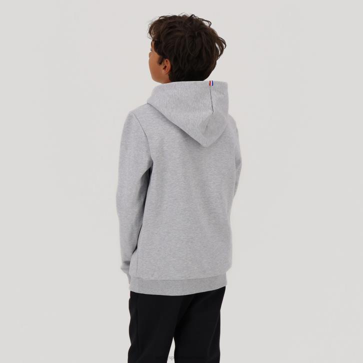 niños Le Coq Sportif sudadera con capucha gris ropa RF4V669