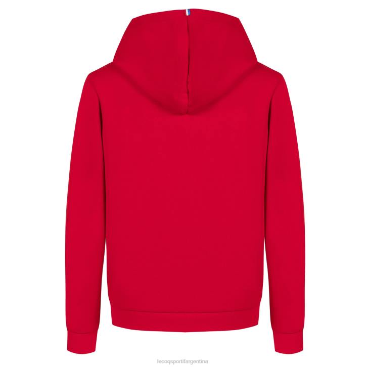 niños Le Coq Sportif sudadera con capucha roja ropa RF4V668