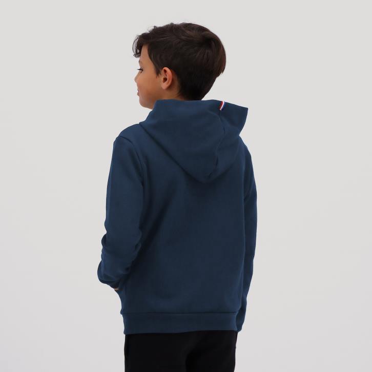 niños Le Coq Sportif sudadera con capucha y cremallera azul ropa RF4V670
